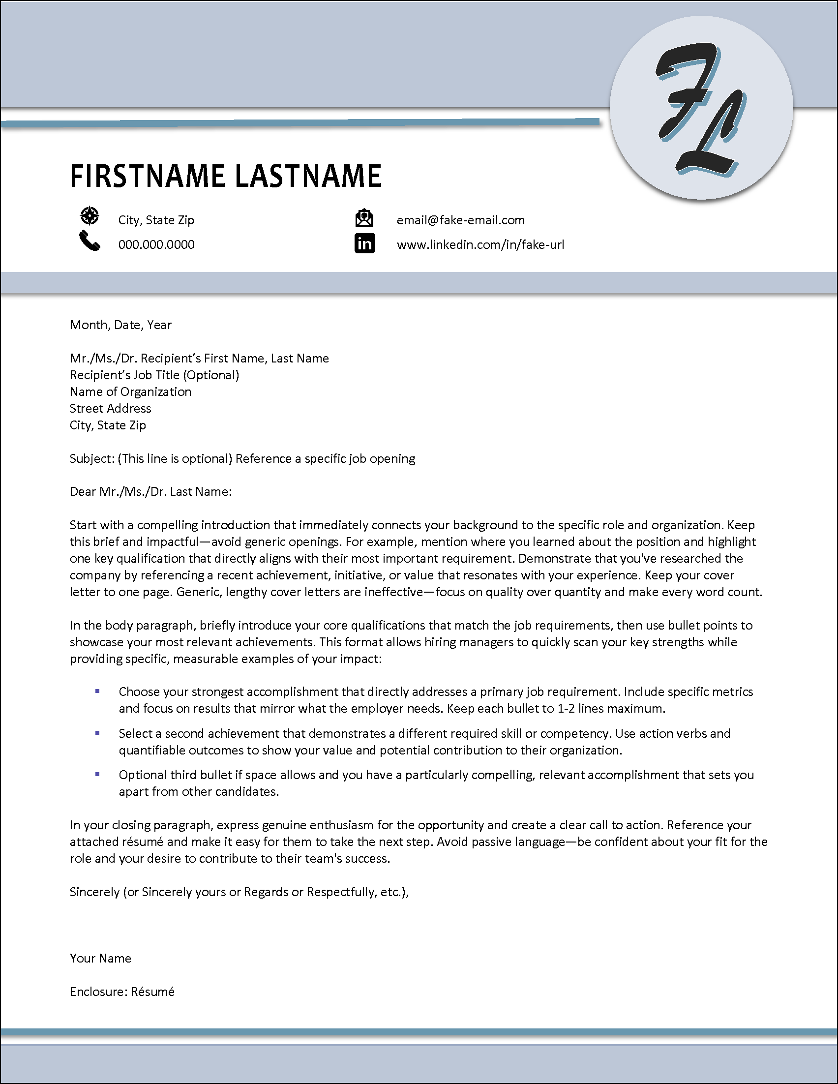 High Marks Cover Letter Template