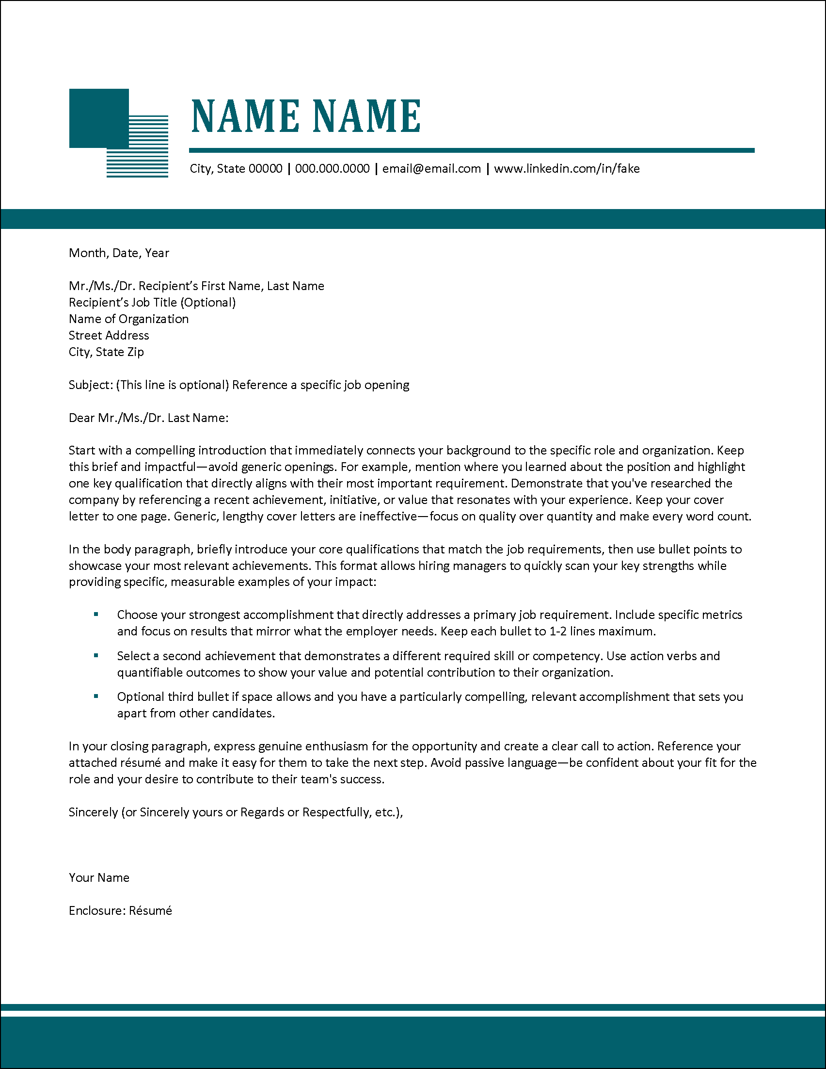 Next Stage Cover Letter Template