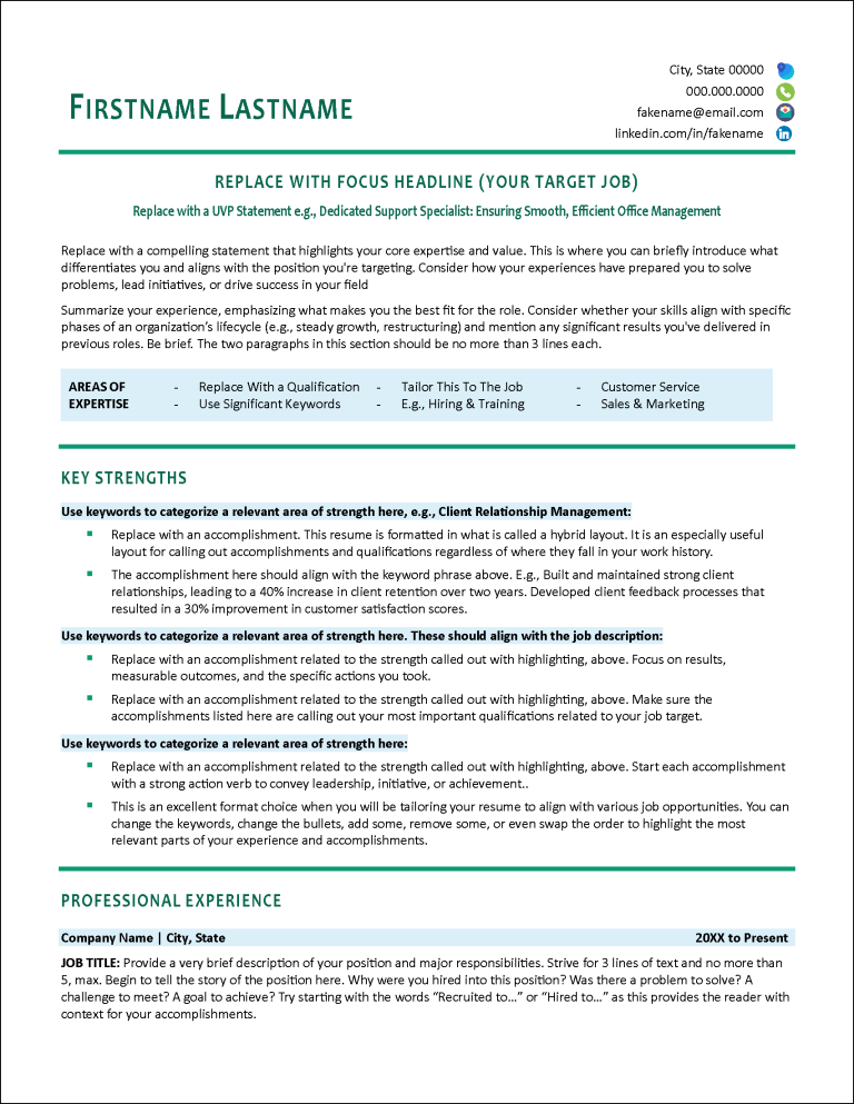 Perfected Resume Template Perfected Resume Template Page 1