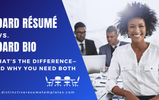 Board Resume vs Board Bio