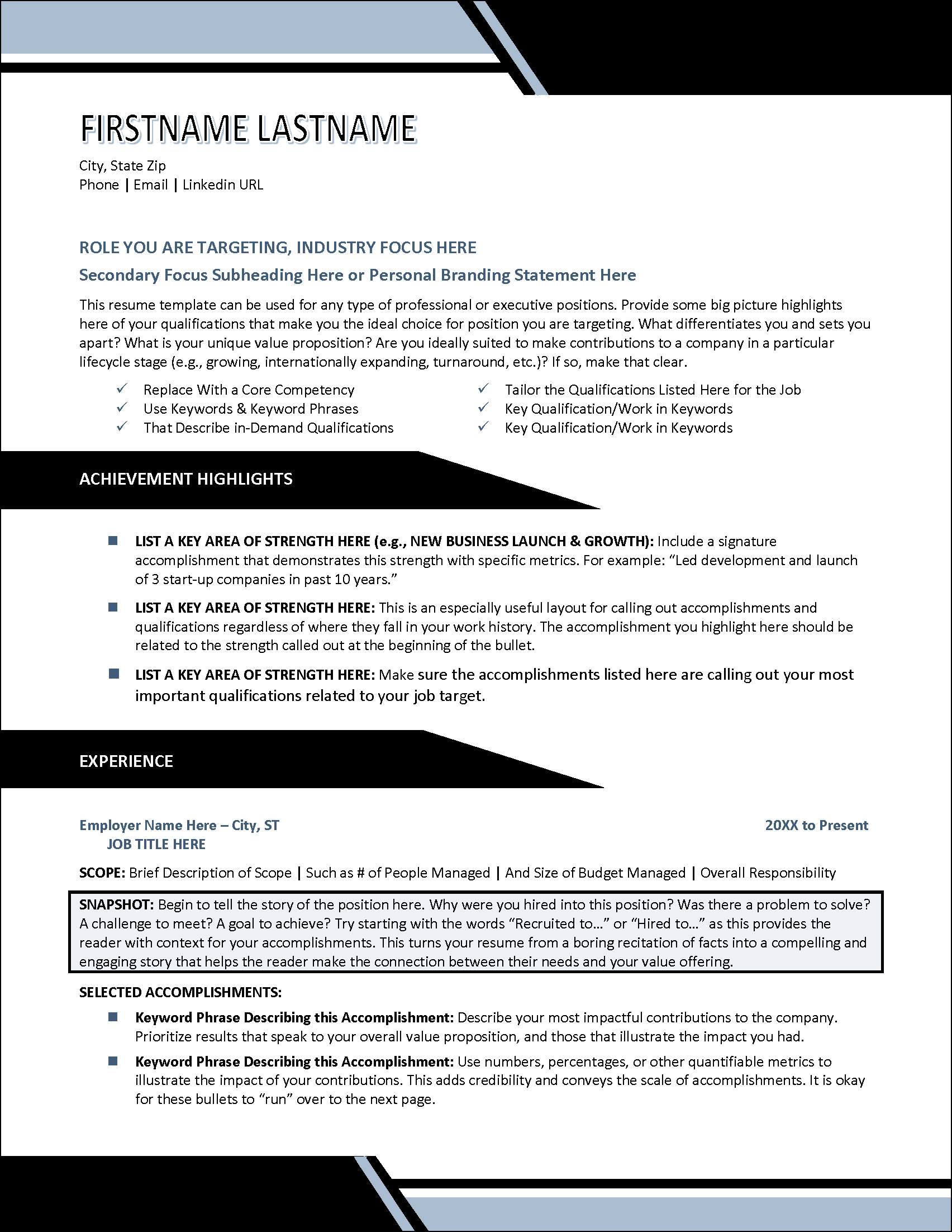 Confidence Catalyst Resume Page 1