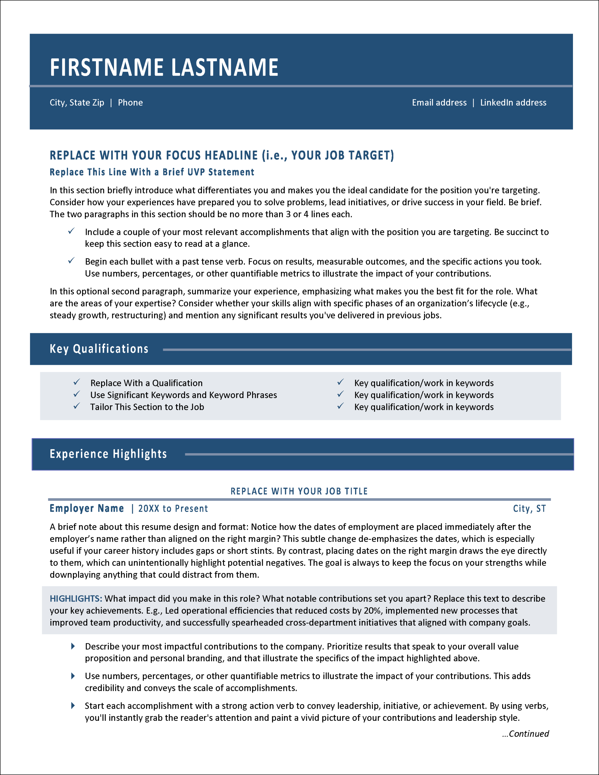 Prompted Resume Page 1