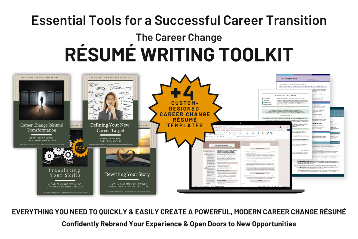 Career Change Resume Writing Toolkit - Distinctive Resume Templates