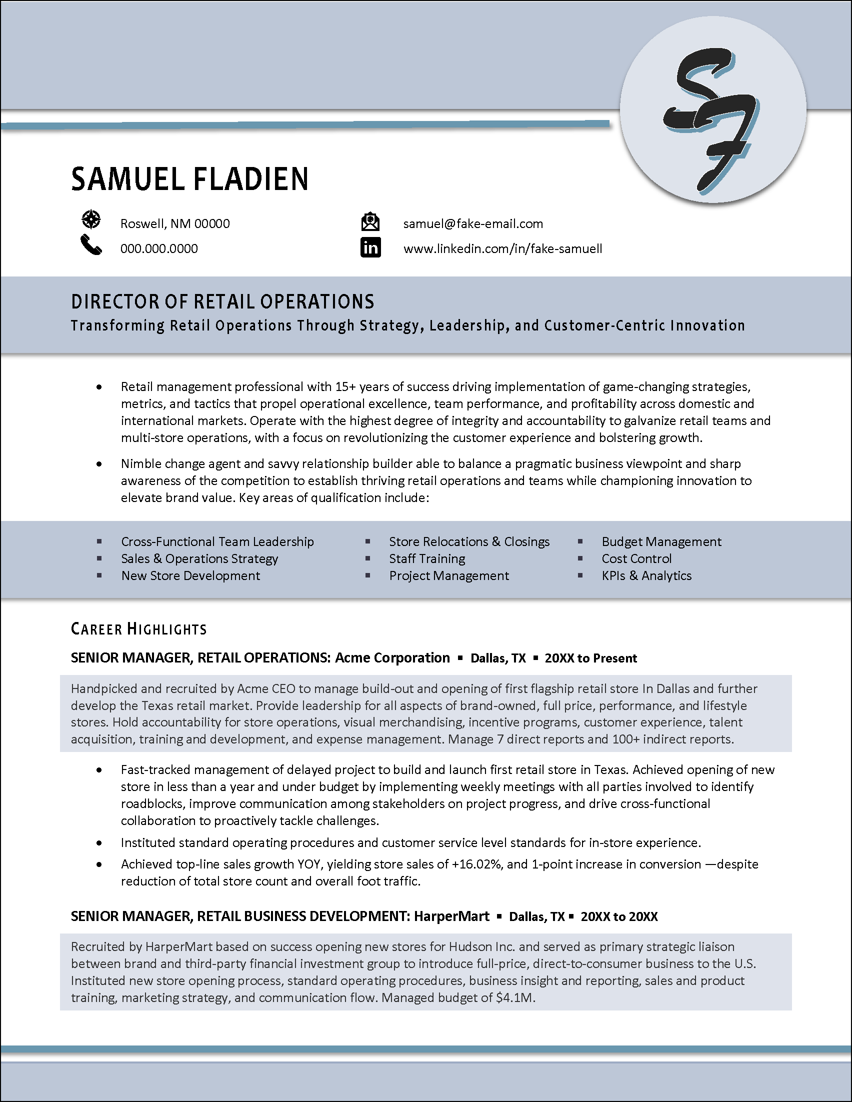 After Example High Marks Resume Template Page 1