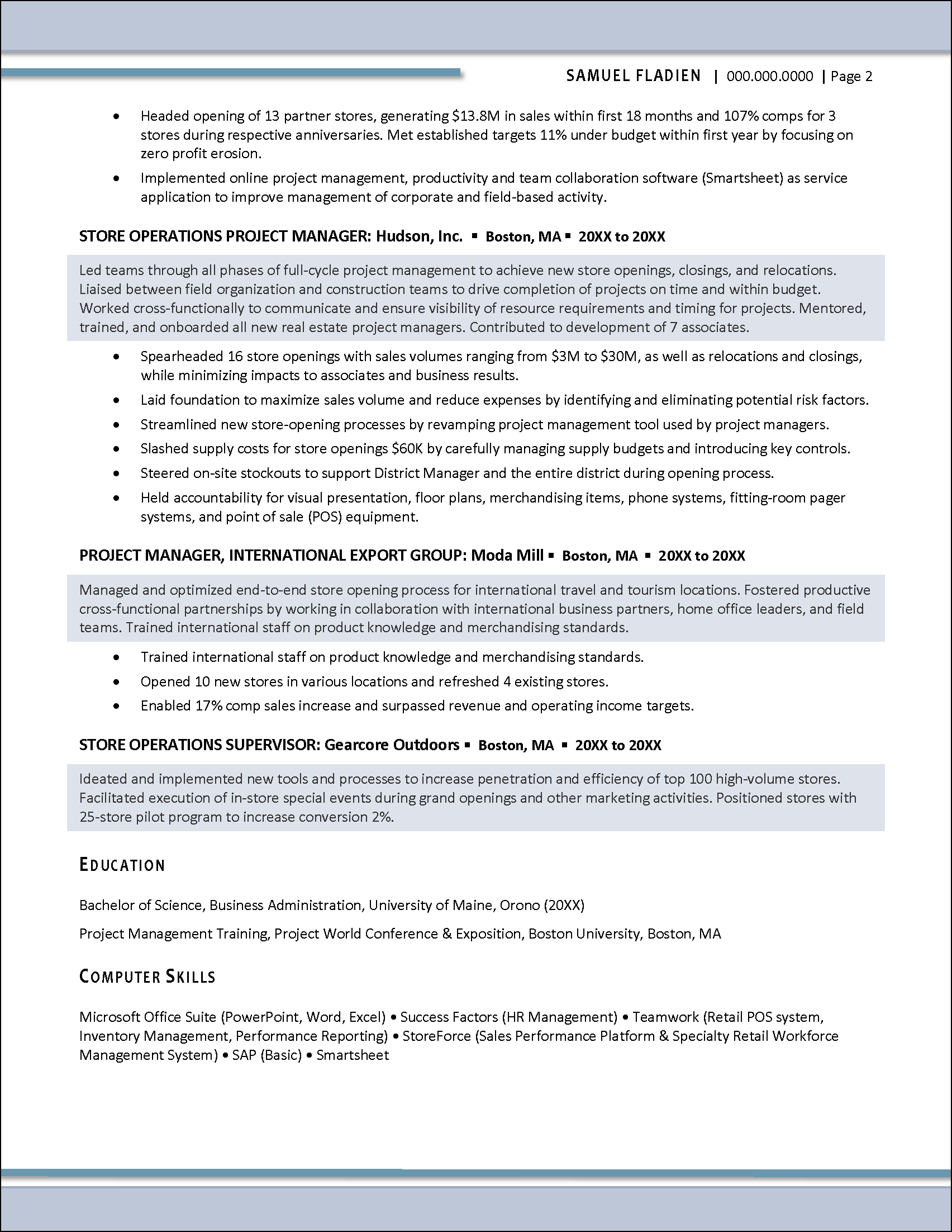After Example High Marks Resume Template Page 2