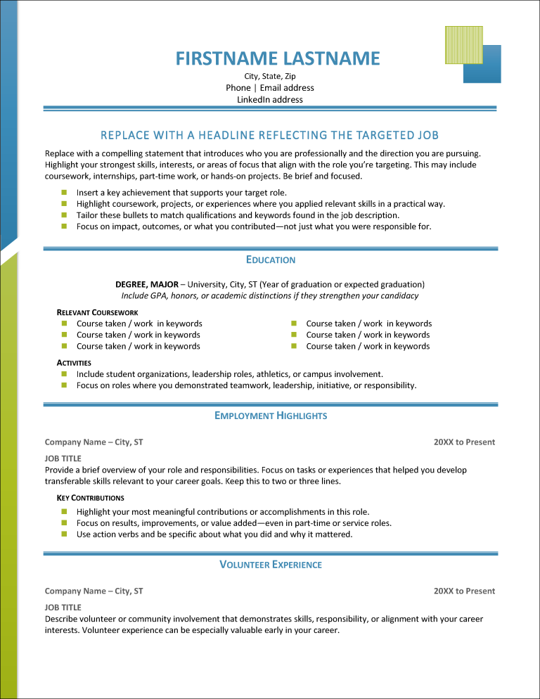 Frontier Entry-Level Resume Frontier Entry Resume