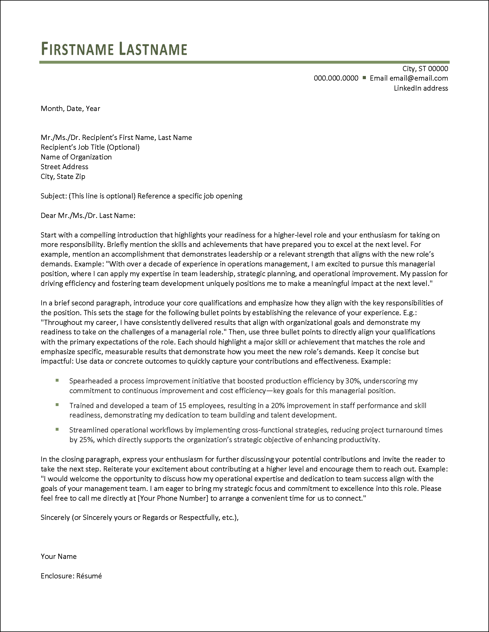 Momentum Cover Letter