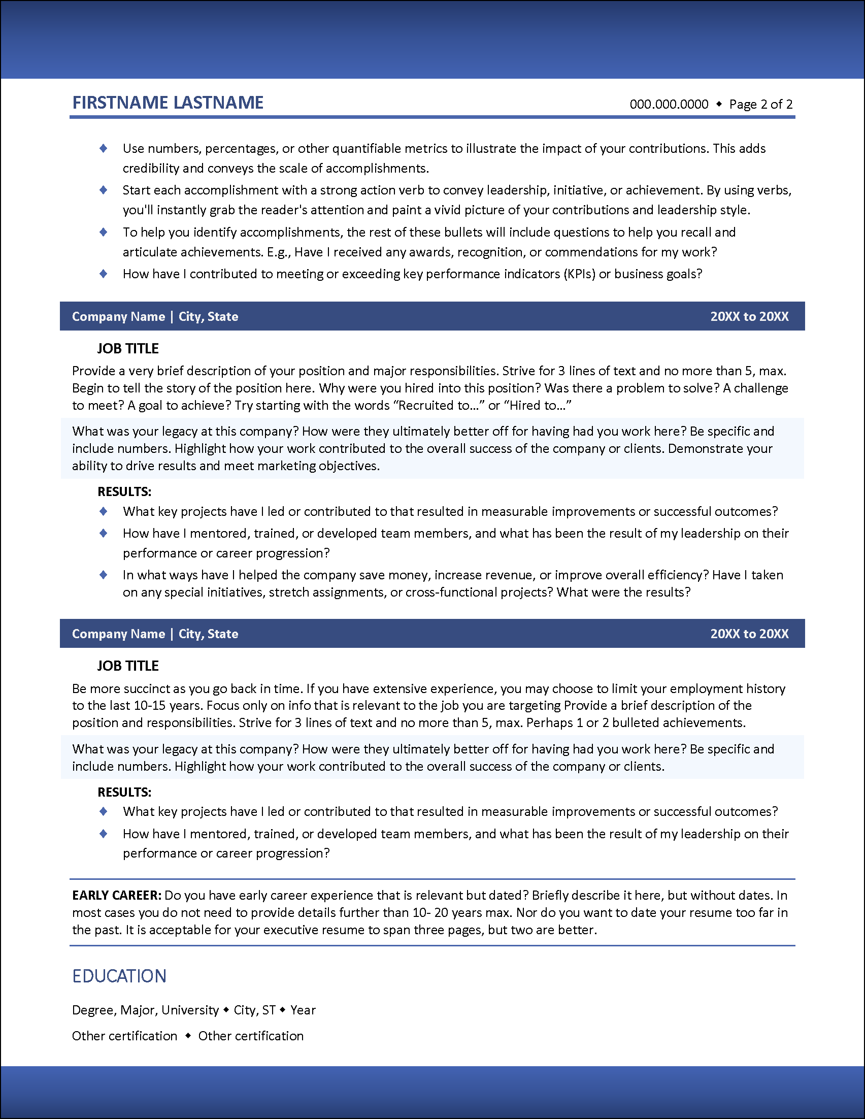 Smart Hire Resume Page 2