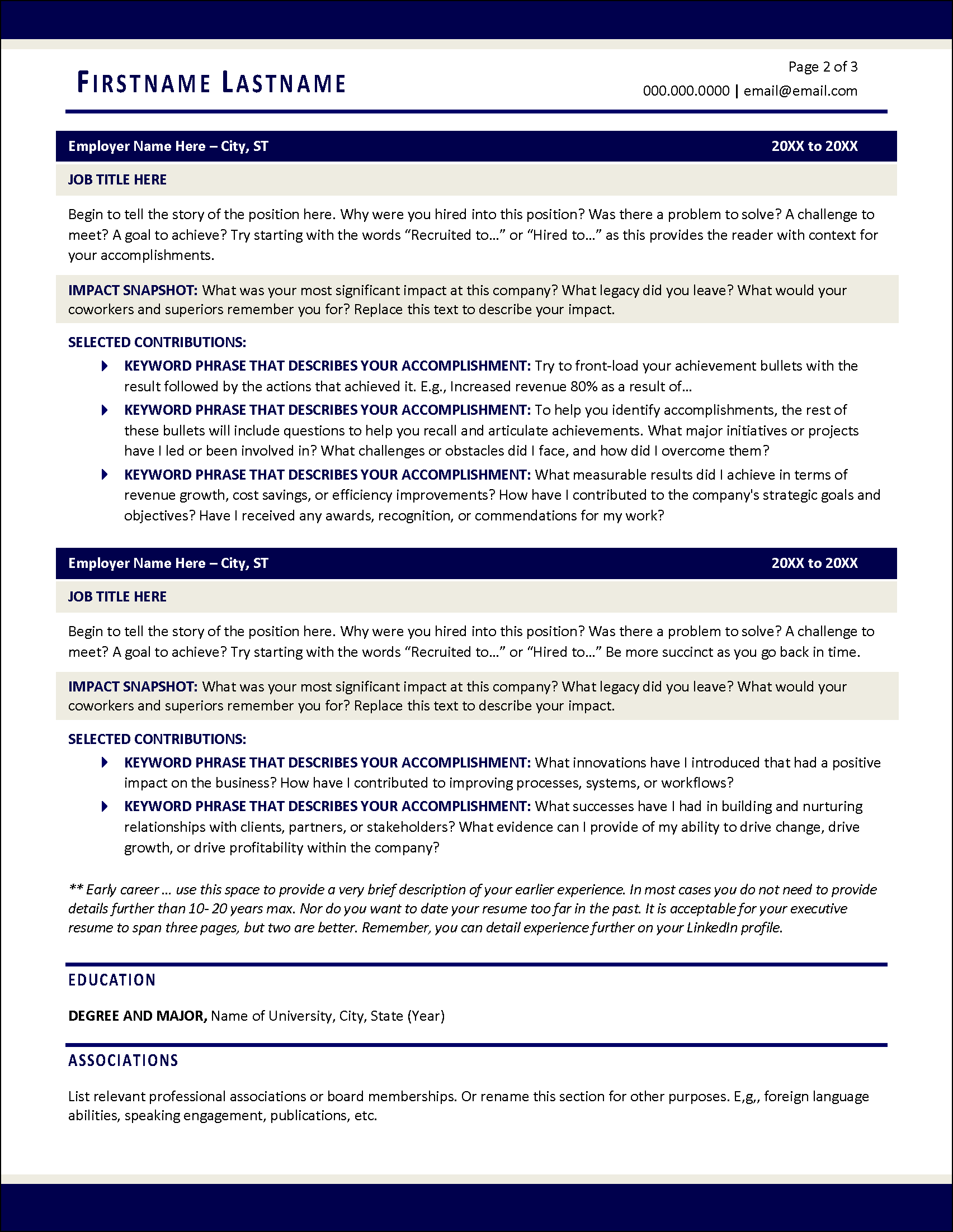 Radiance Resume Page 2